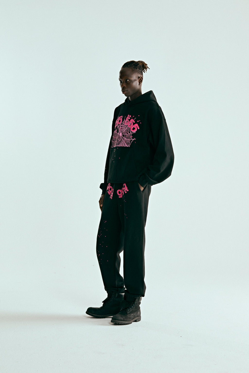 Sp5der Angel Number Hoodie - Black