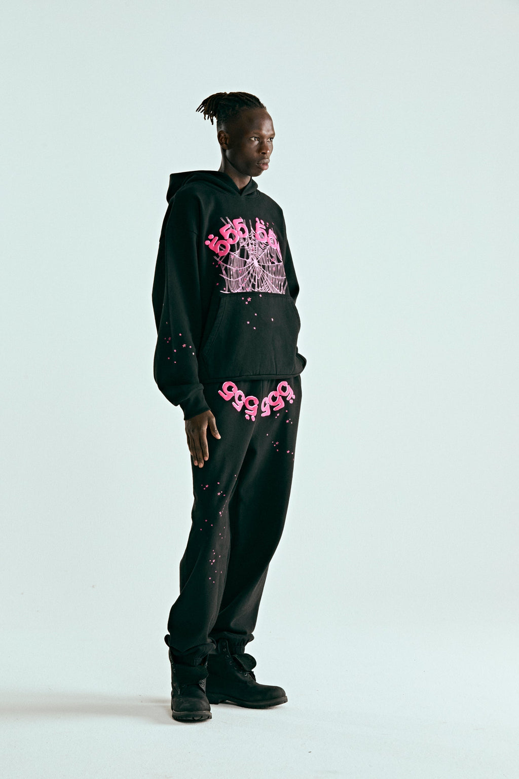 Sp5der Angel Number Hoodie - Black