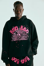 Sp5der Angel Number Hoodie - Black