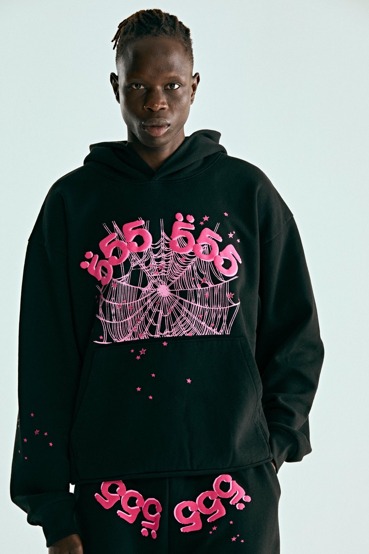 Sp5der Angel Number Hoodie - Black