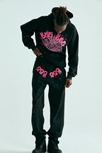 Sp5der Angel Number Hoodie - Black