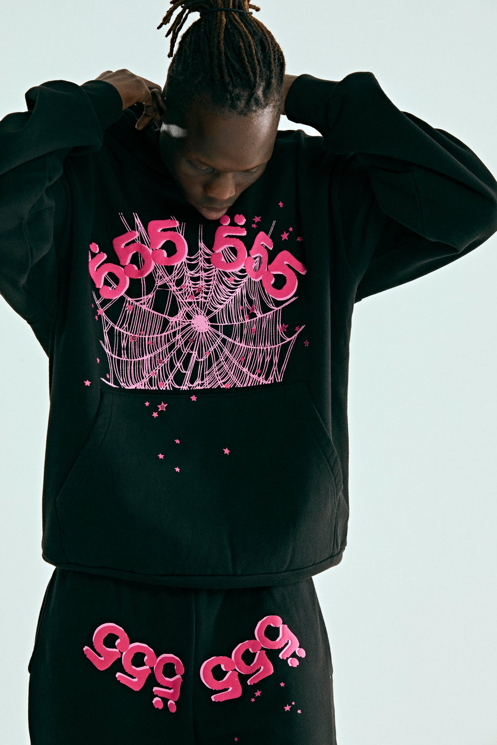 Sp5der Angel Number Hoodie - Black