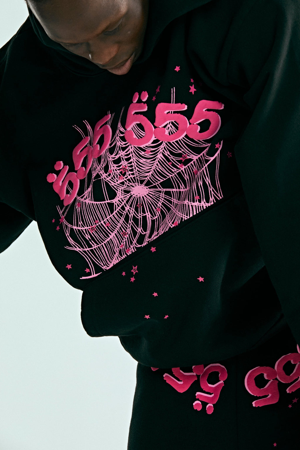 Sp5der Angel Number Hoodie - Black
