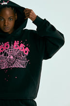 Sp5der Angel Number Hoodie - Black