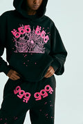 Sp5der Angel Number Hoodie - Black