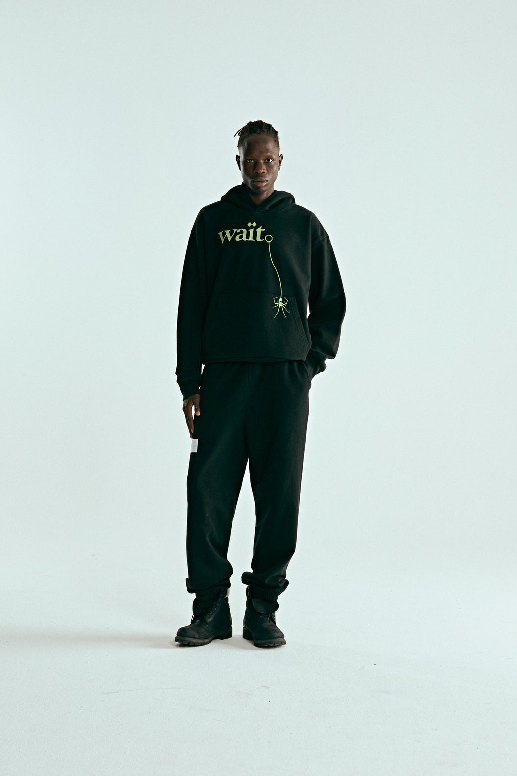 Sp5der Wait Hoodie - Black