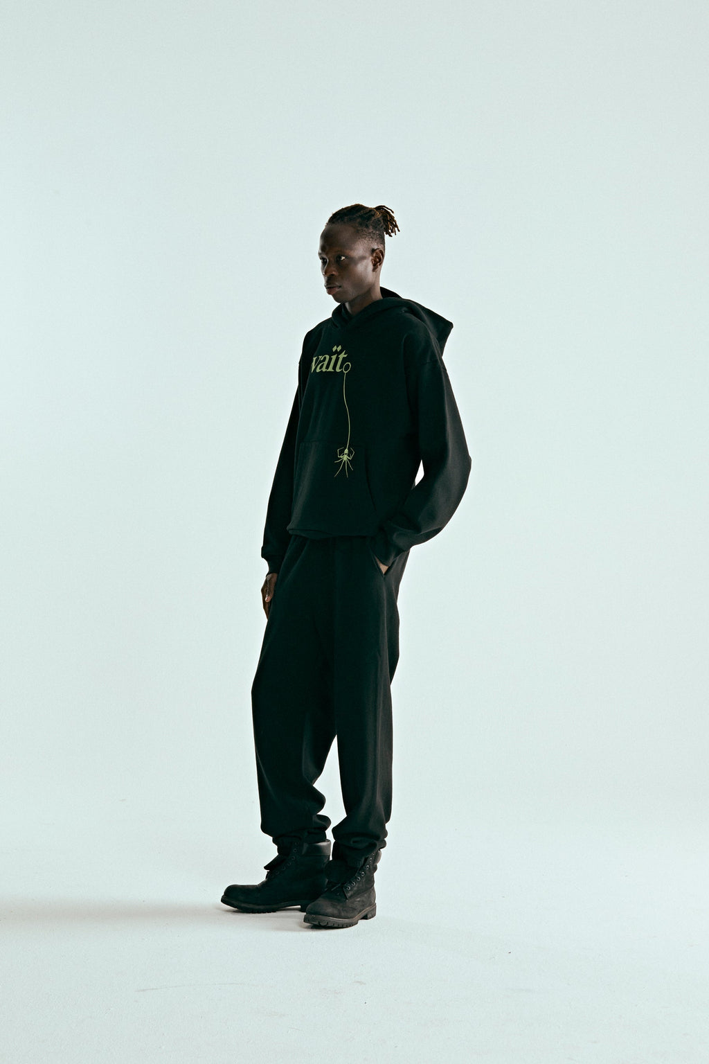 Sp5der Wait Hoodie - Black