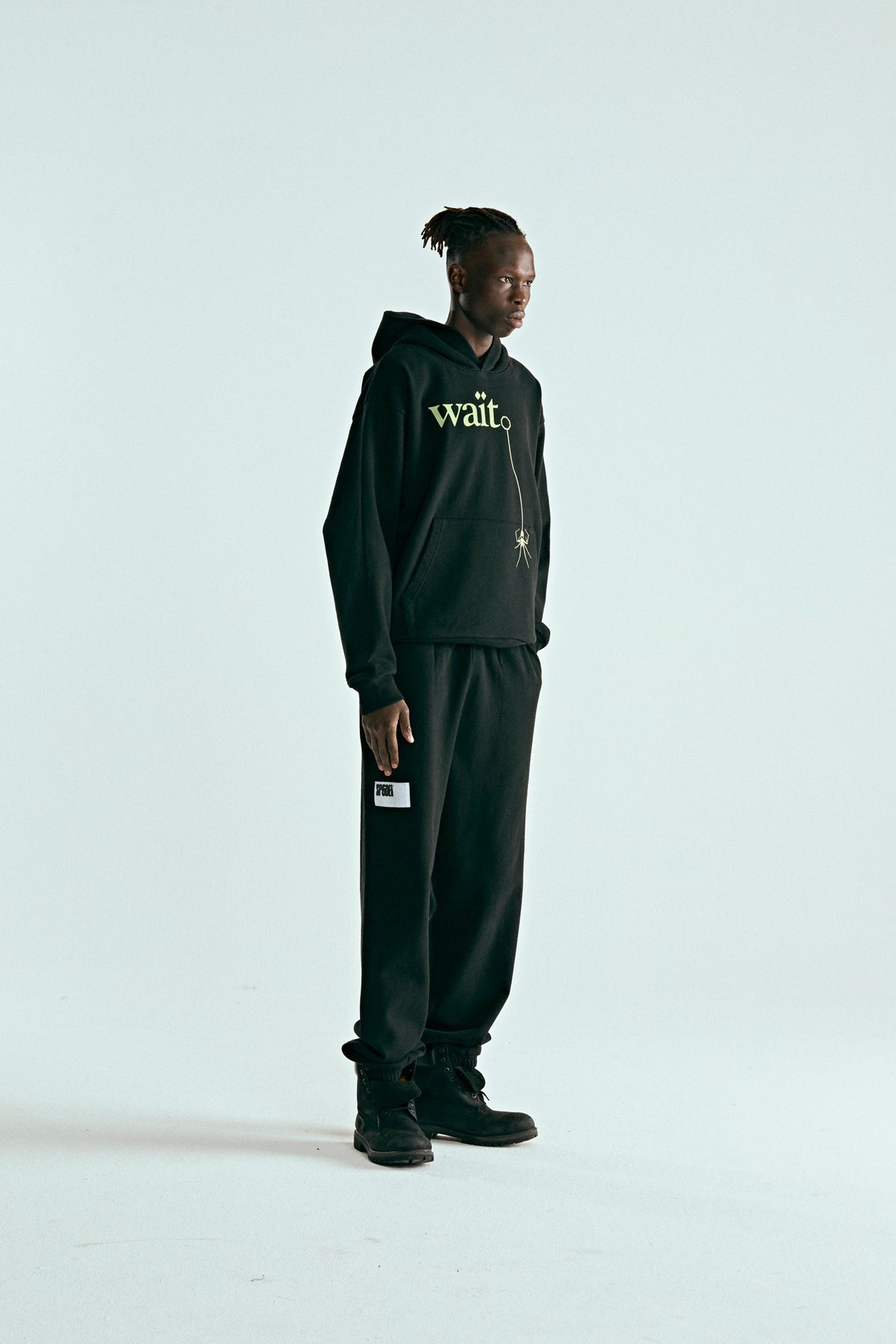 Sp5der Wait Hoodie - Black