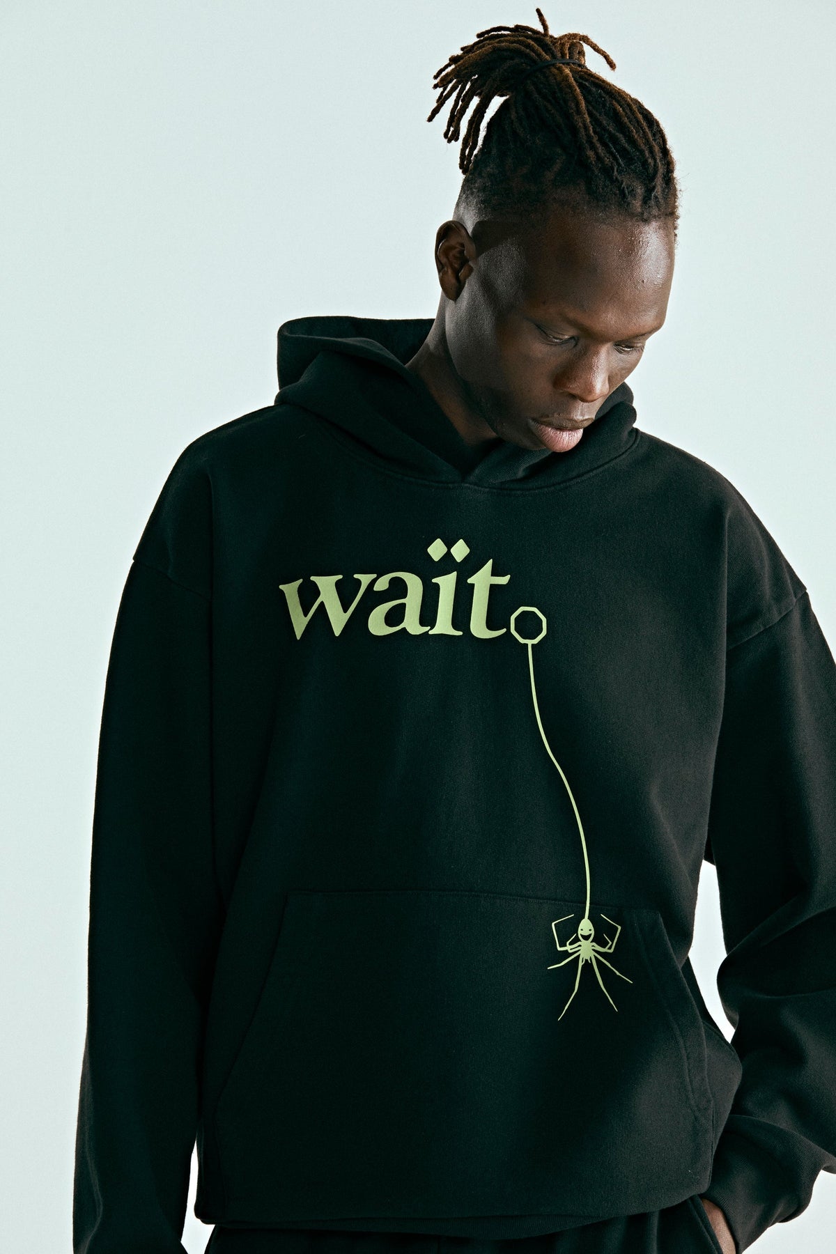 Sp5der Wait Hoodie - Black