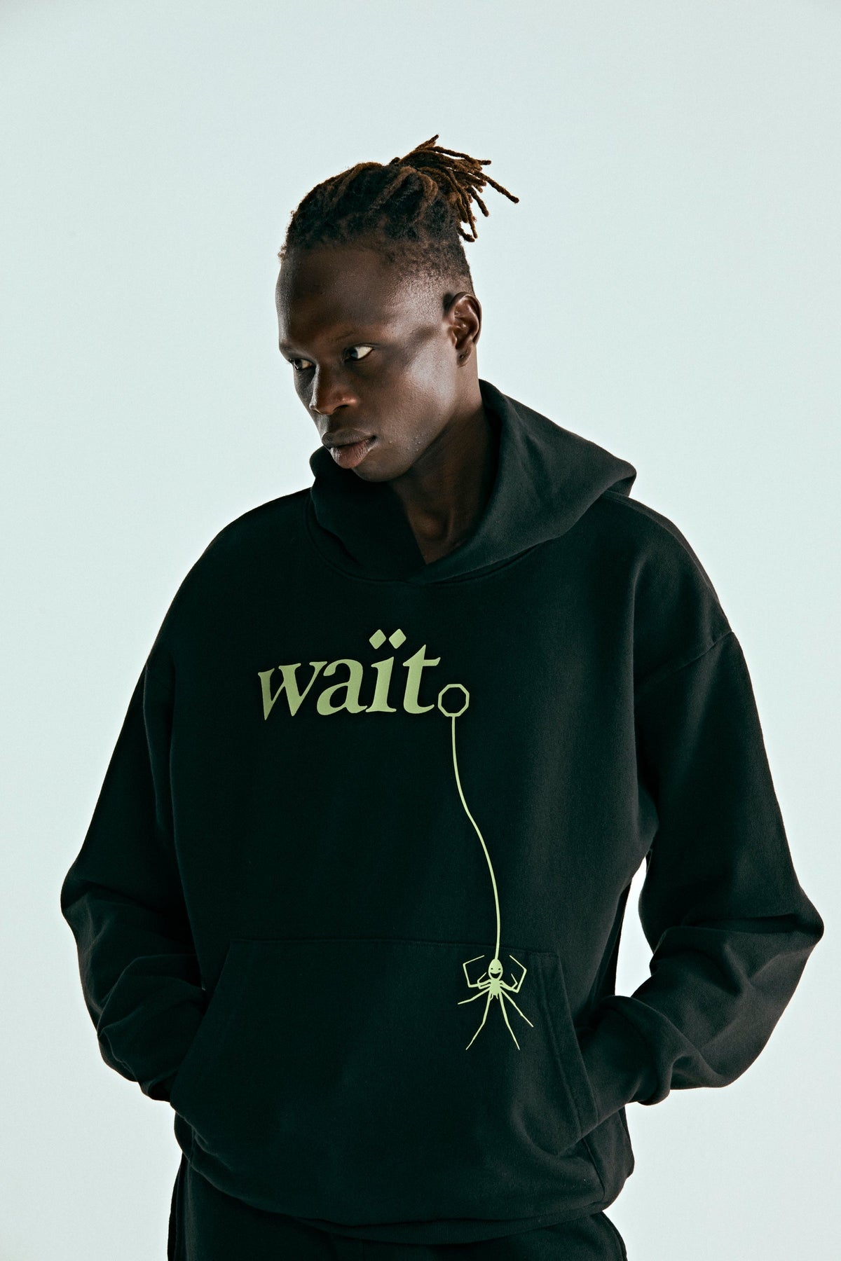 Sp5der Wait Hoodie - Black