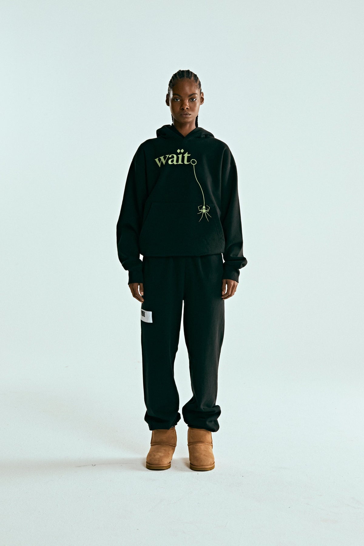 Sp5der Wait Hoodie - Black