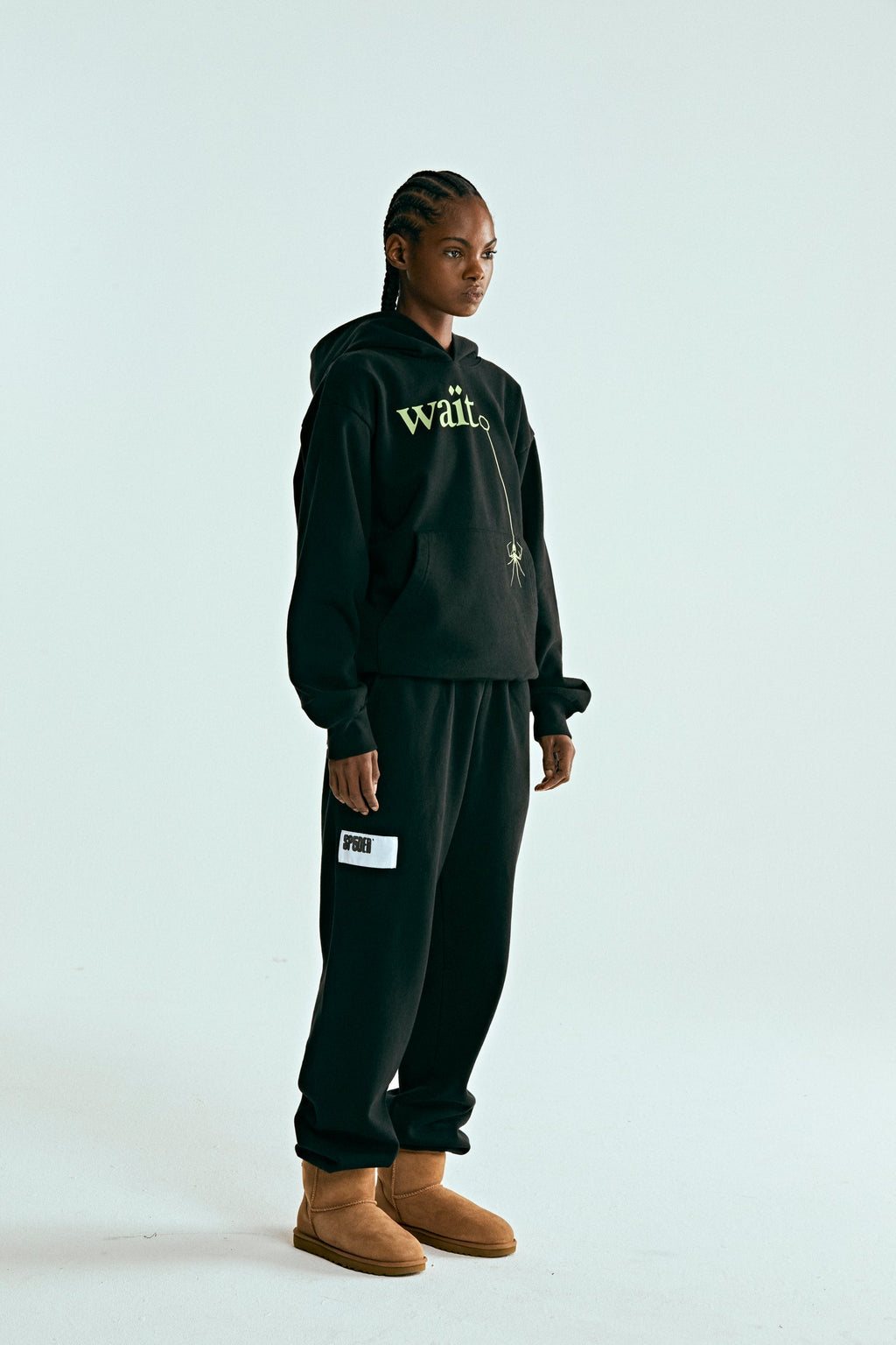 Sp5der Wait Hoodie - Black