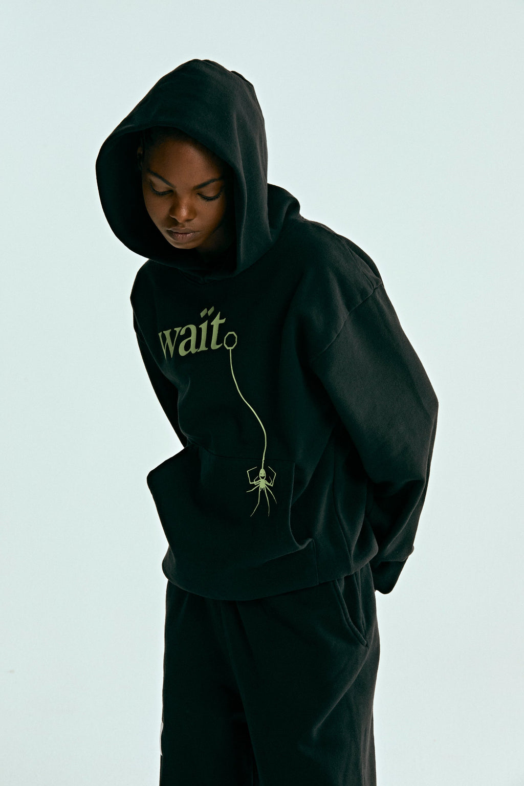 Sp5der Wait Hoodie - Black