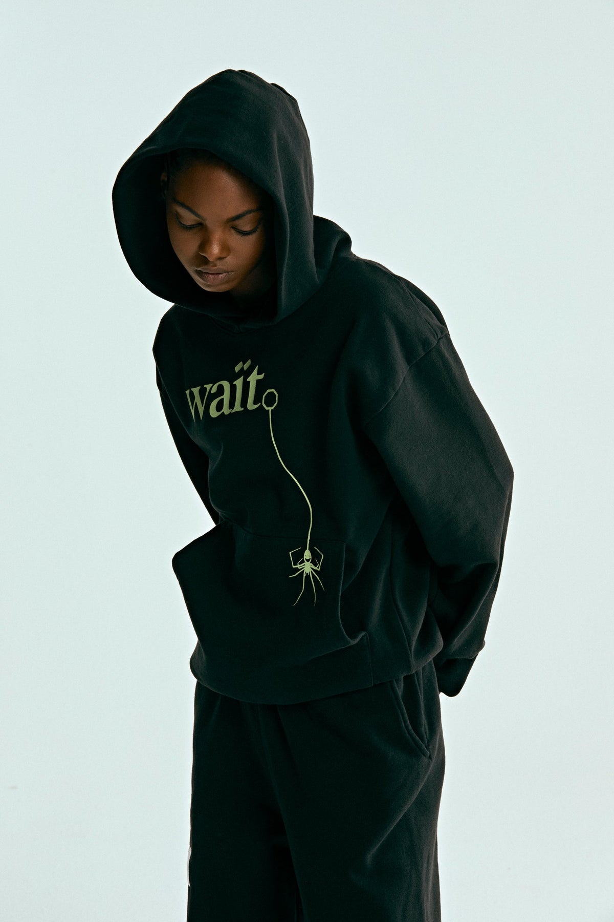 Sp5der Wait Hoodie - Black