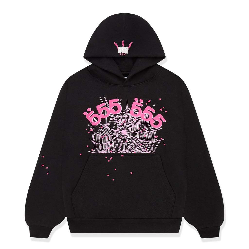 Sp5der Angel Number Hoodie - Black