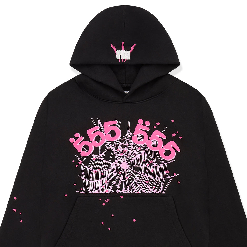 Sp5der Angel Number Hoodie - Black