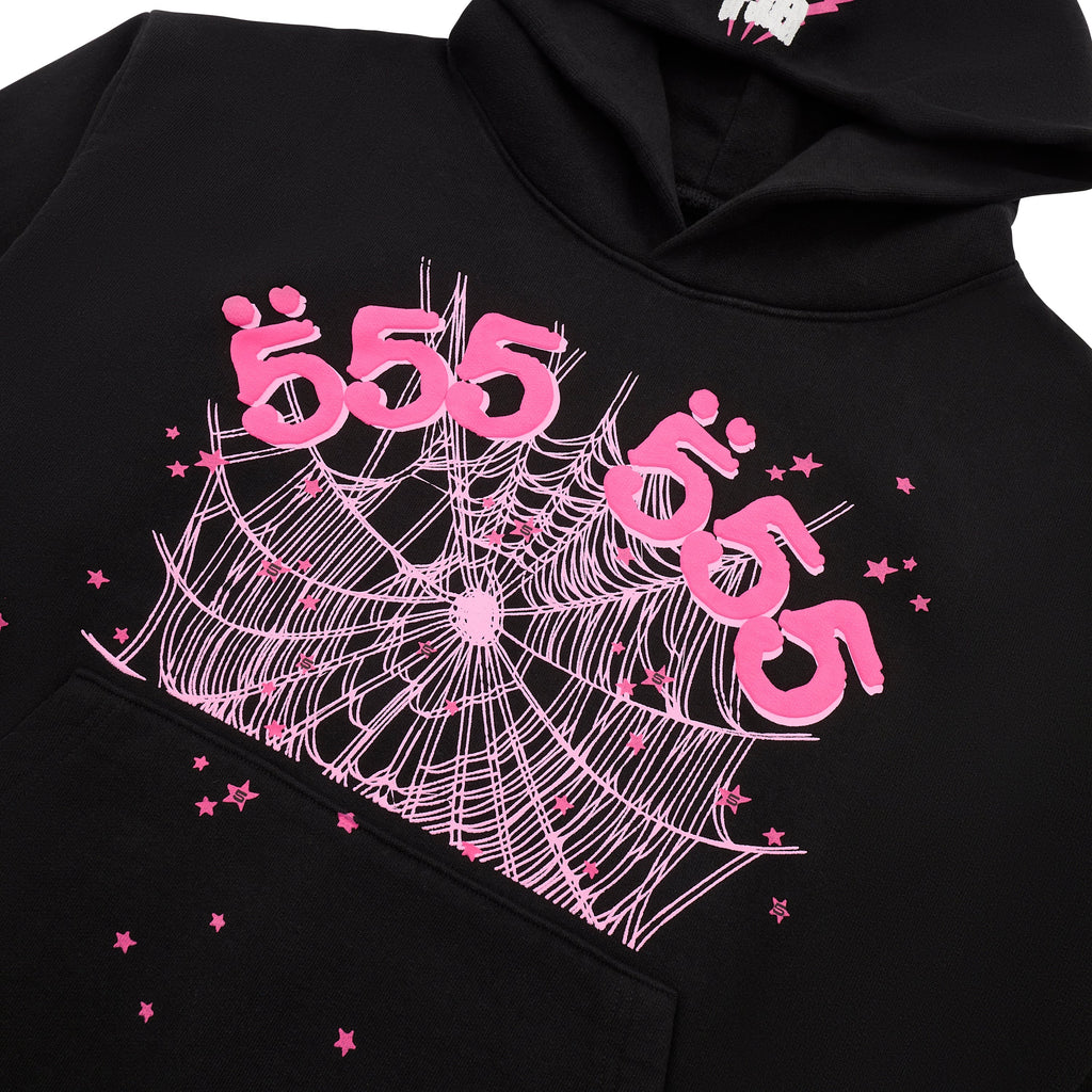 Sp5der Angel Number Hoodie - Black
