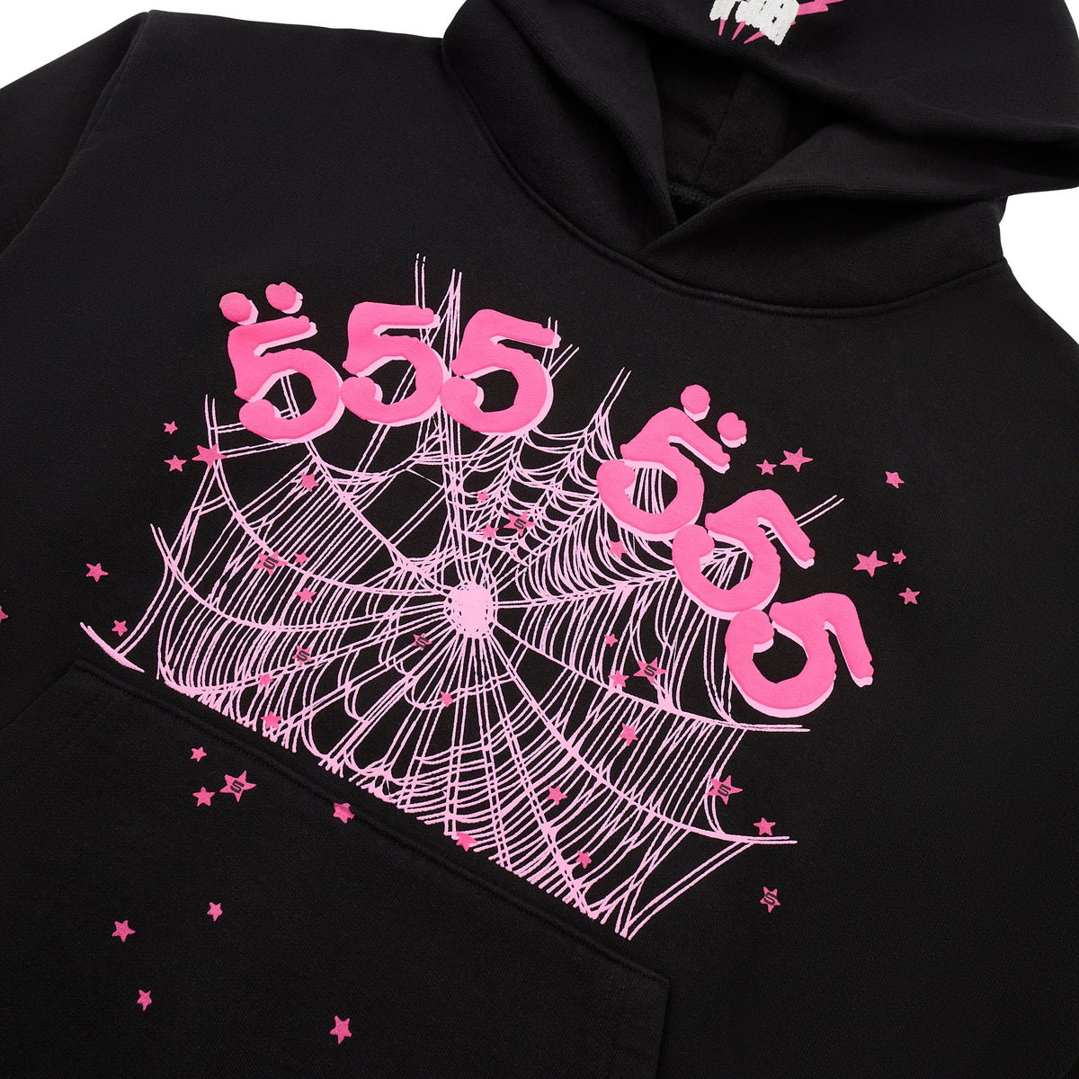 Sp5der Angel Number Hoodie - Black