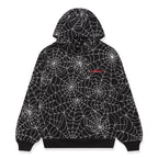 Sp5der Embroidered Aop Hoodie - Black