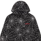 Sp5der Embroidered Aop Hoodie - Black