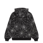 Sp5der Embroidered Aop Hoodie - Black