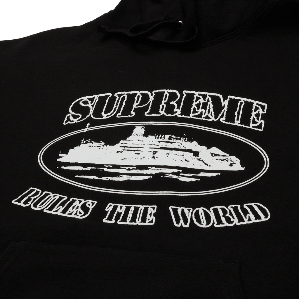 Supreme x Corteiz Rule The World Hoodie - Black