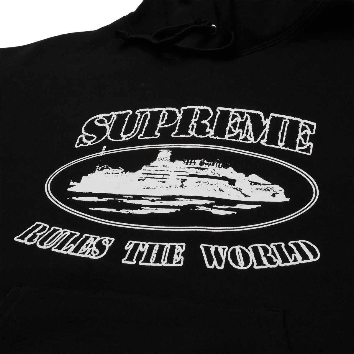 Supreme x Corteiz Rule The World Hoodie - Black
