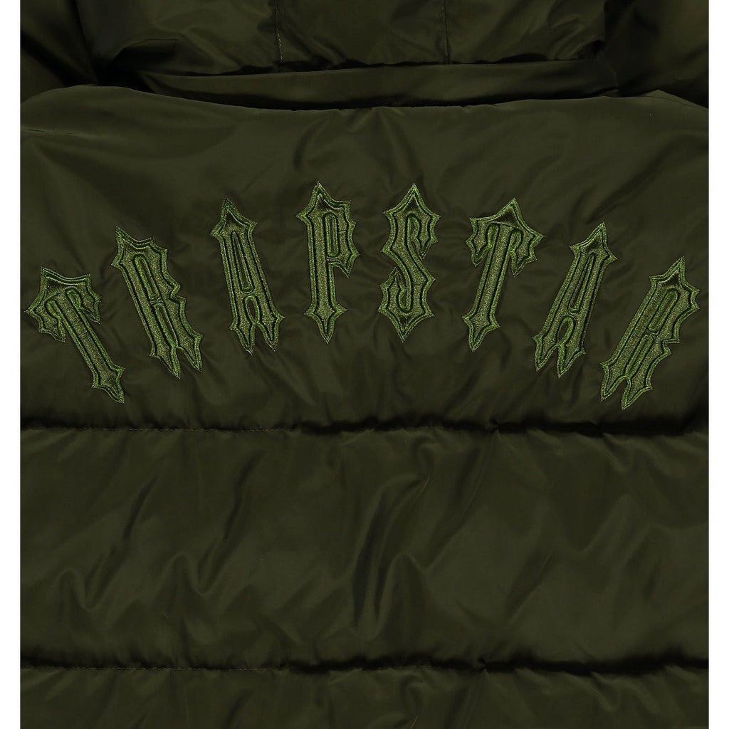 Trapstar Irongate Detachable Hooded Puffer Jacket - Olive