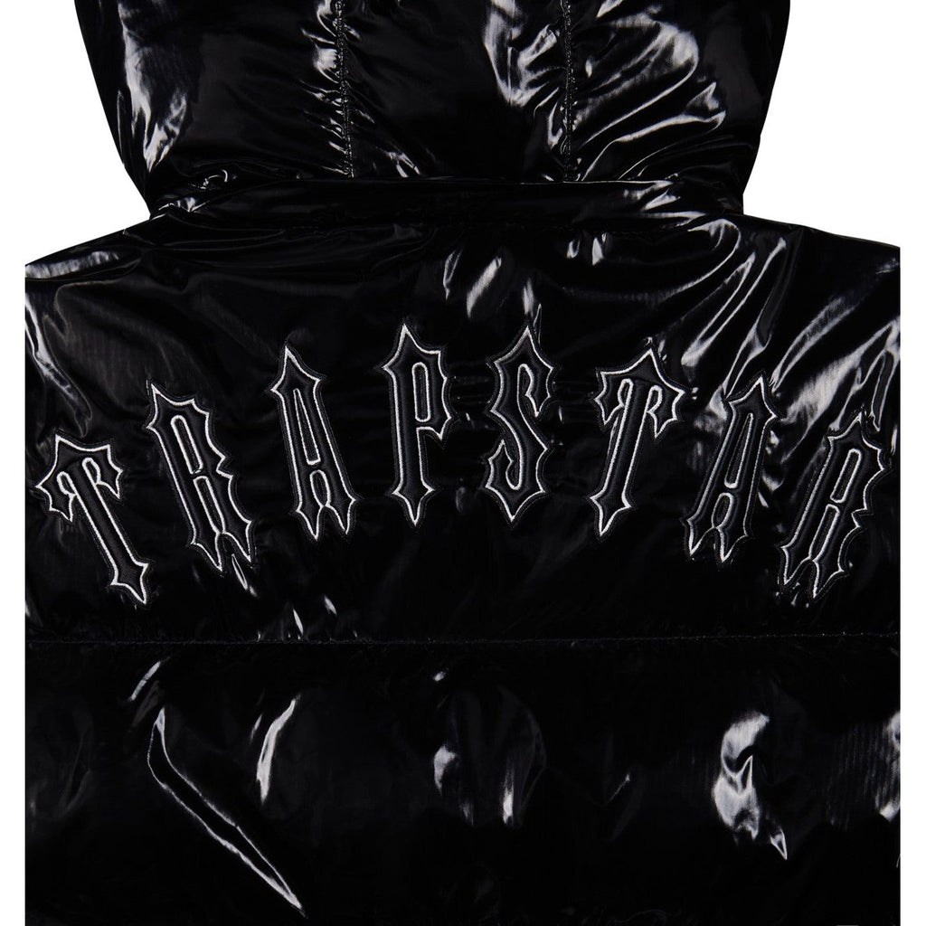 Trapstar Irongate Detachable Hooded Puffer Jacket - Shiny Black
