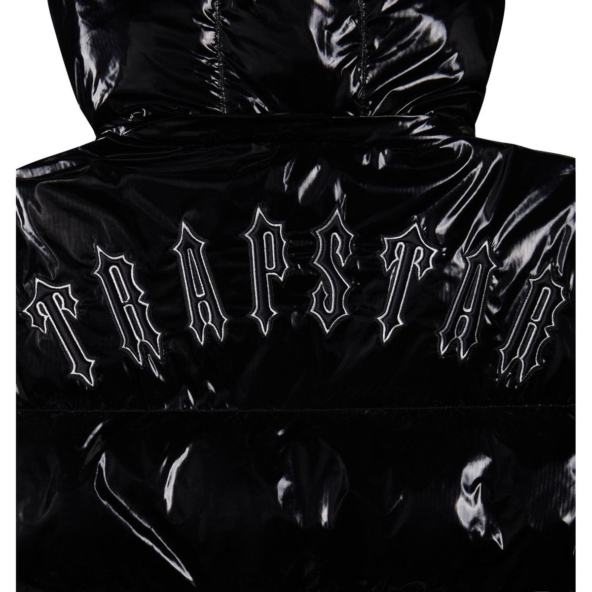 Trapstar Irongate Detachable Hooded Puffer Jacket - Shiny Black