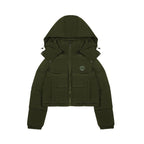 Trapstar Women's Irongate Detachable Hooded Puffer Jacket - Olive