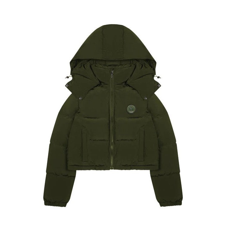 Trapstar Women's Irongate Detachable Hooded Puffer Jacket - Olive