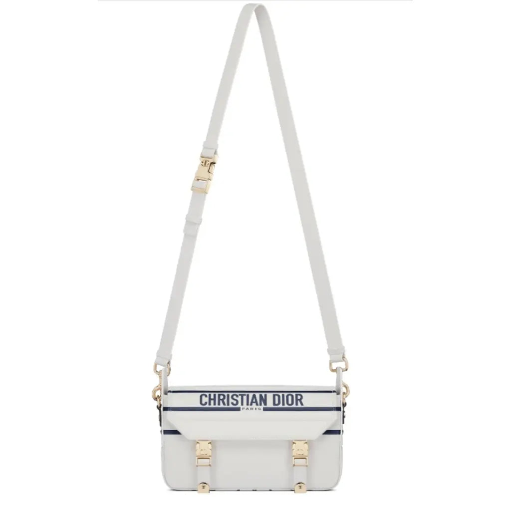 Dior Small Diorcamp Calfskin Bag - White