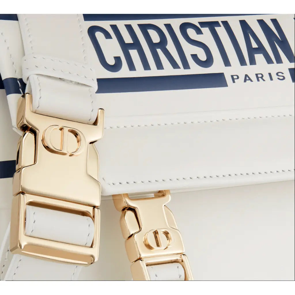 Dior Small Diorcamp Calfskin Bag - White